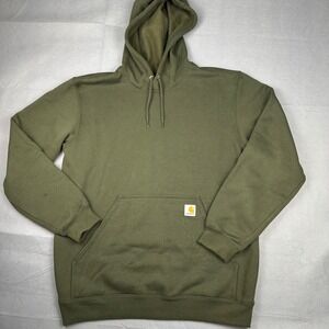 Carhartt Mens Loose Fit Hooded Sweatshirt Olive Green K121 Medium Regular